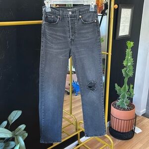 Levi’s Wedgie Straight Washed Black (213)